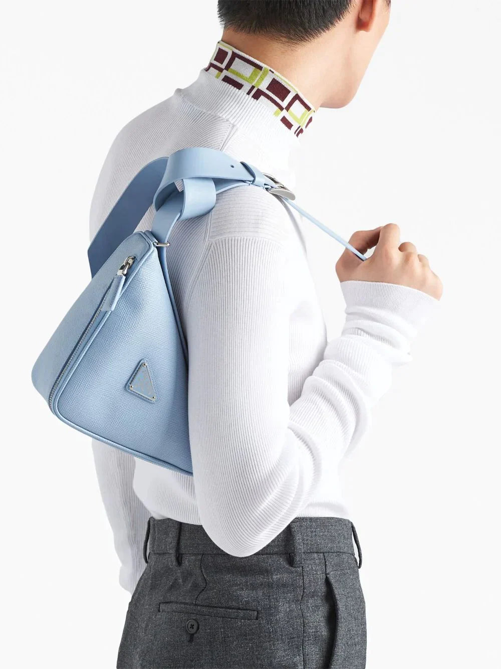 PRD Triangle Saffiano Shoulder Bag - ForPrestige