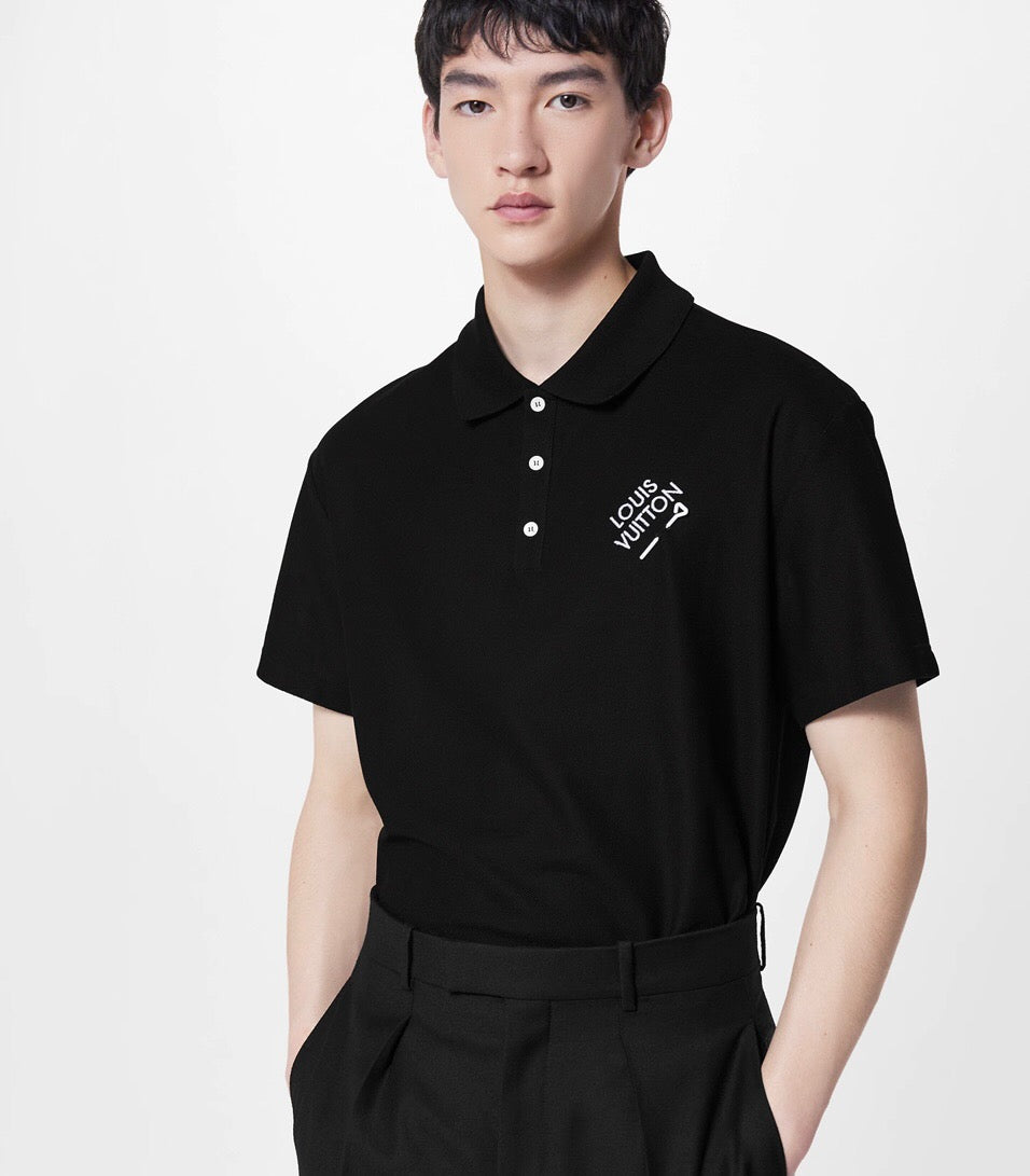 LV Black Polo Shirt - ForPrestige