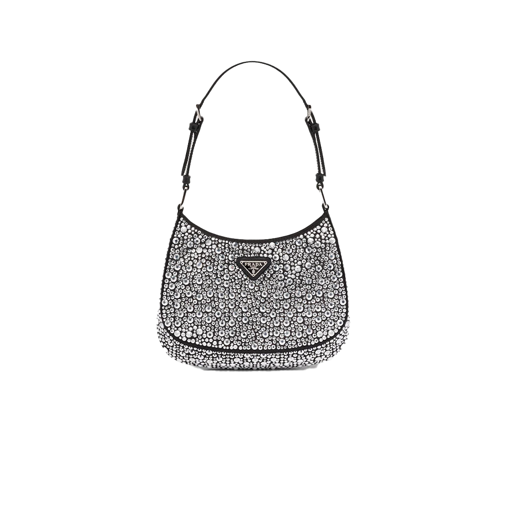 PRD Cleo Satin Bag With Crystals - ForPrestige